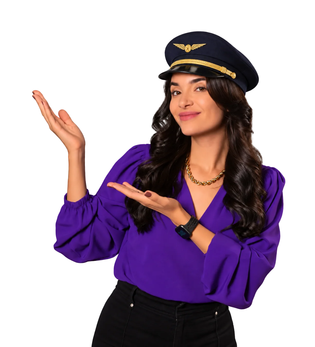 Bella Nazar apresentando o formulário